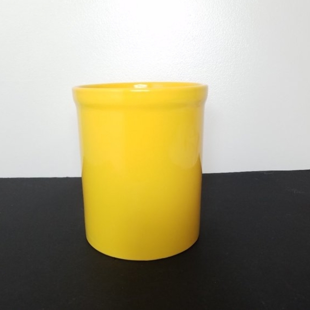 Target Home Utensil Holder Jar Yellow Stoneware